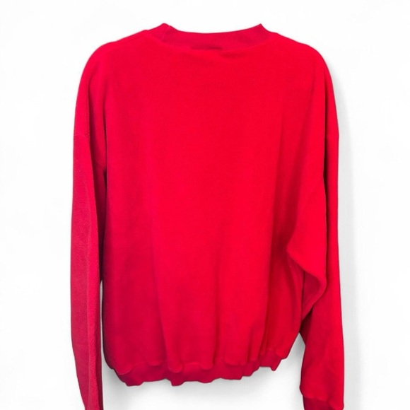 90s Vintage Disney Store Red Fleece Sweatshirt | Size L Oversized - Picture 4 of 8